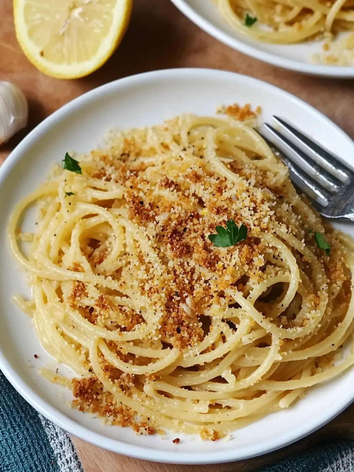 Savory Garlic and Nutritional Yeast Pangrattato Pasta Delight 3 Garlic and Nutritional Yeast Pangrattato Pasta