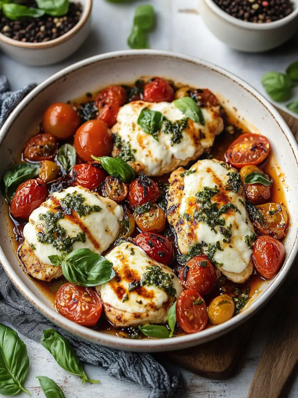 Caprese Chicken Cutlets with Blistered Tomatoes in 30 Minutes 4 Caprese Chicken Cutlets with Blistered Tomatoes