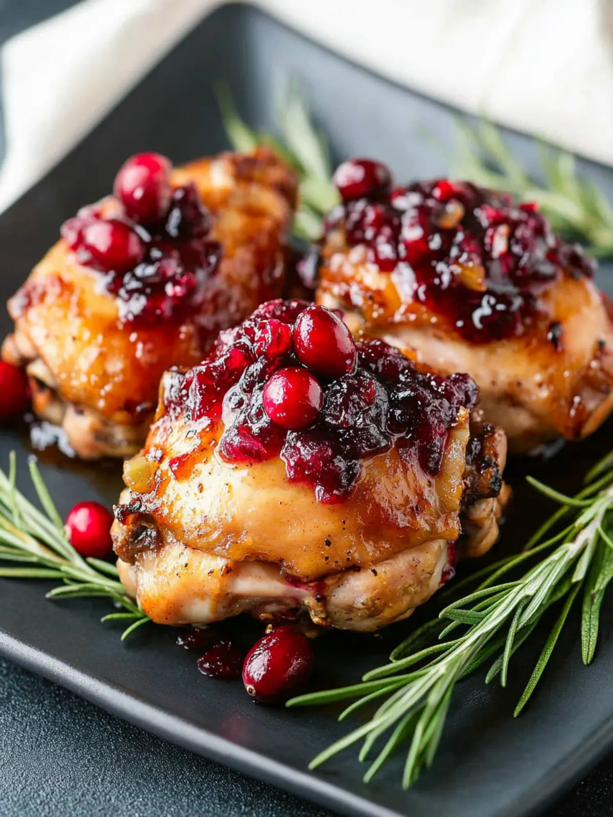 Festive Chicken Thighs with Cranberry Sauce: A Sweet Delight 2 Deliciously Sweet And Festive Chicken Thighs With Cranberry Sauce
