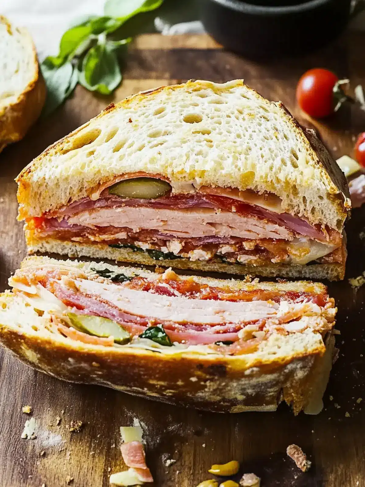 Mouthwatering Muffuletta Sandwich for Your Next Gathering 5 Muffuletta Sandwich