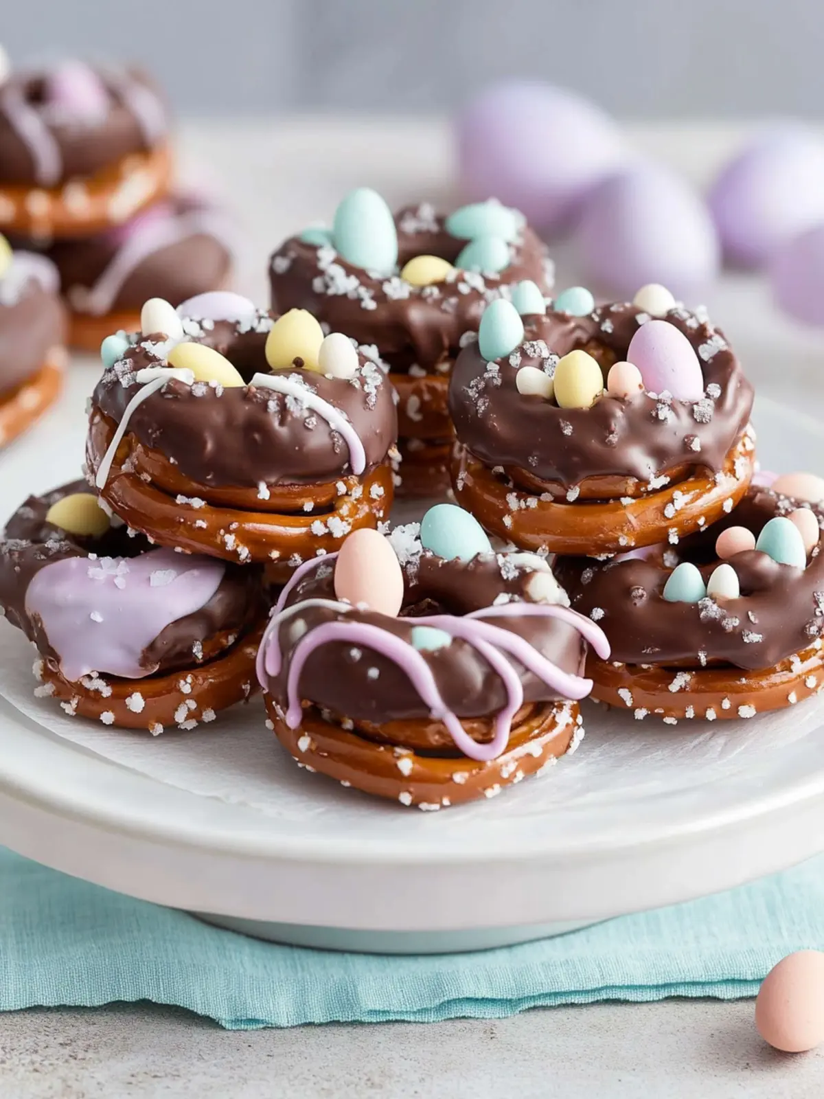Chocolate-Covered Pretzel Nests: A Fun Festive Treat for Easter 5 Chocolate-Covered Pretzel Nests: A Fun and Festive Easter Treat