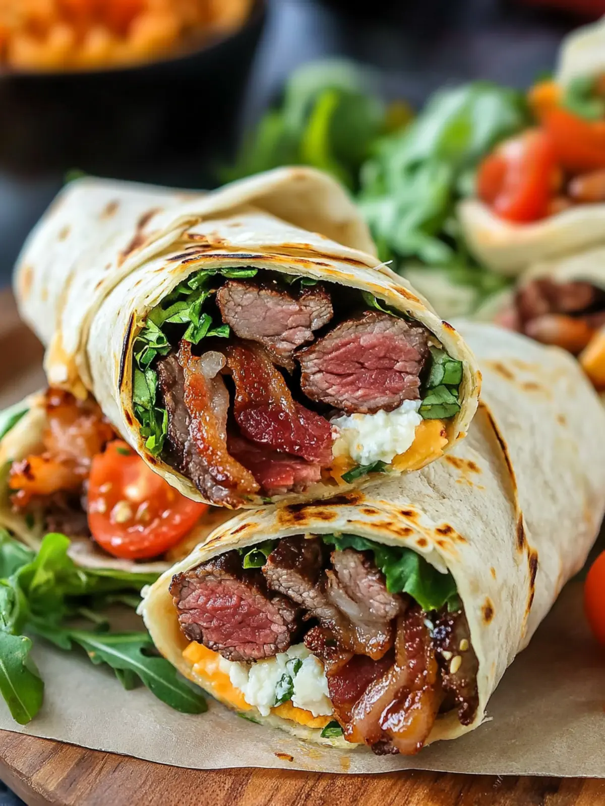 Bacon Steak Wraps with Blue Cheese Bliss in Every Bite 3 Bacon Steak Wraps