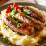 Hearty and Easy Roasted Sausage Dinner with Mashed Potatoes 9 Hearty and Easy Roasted Sausage Dinner with Creamy Mashed Potatoes