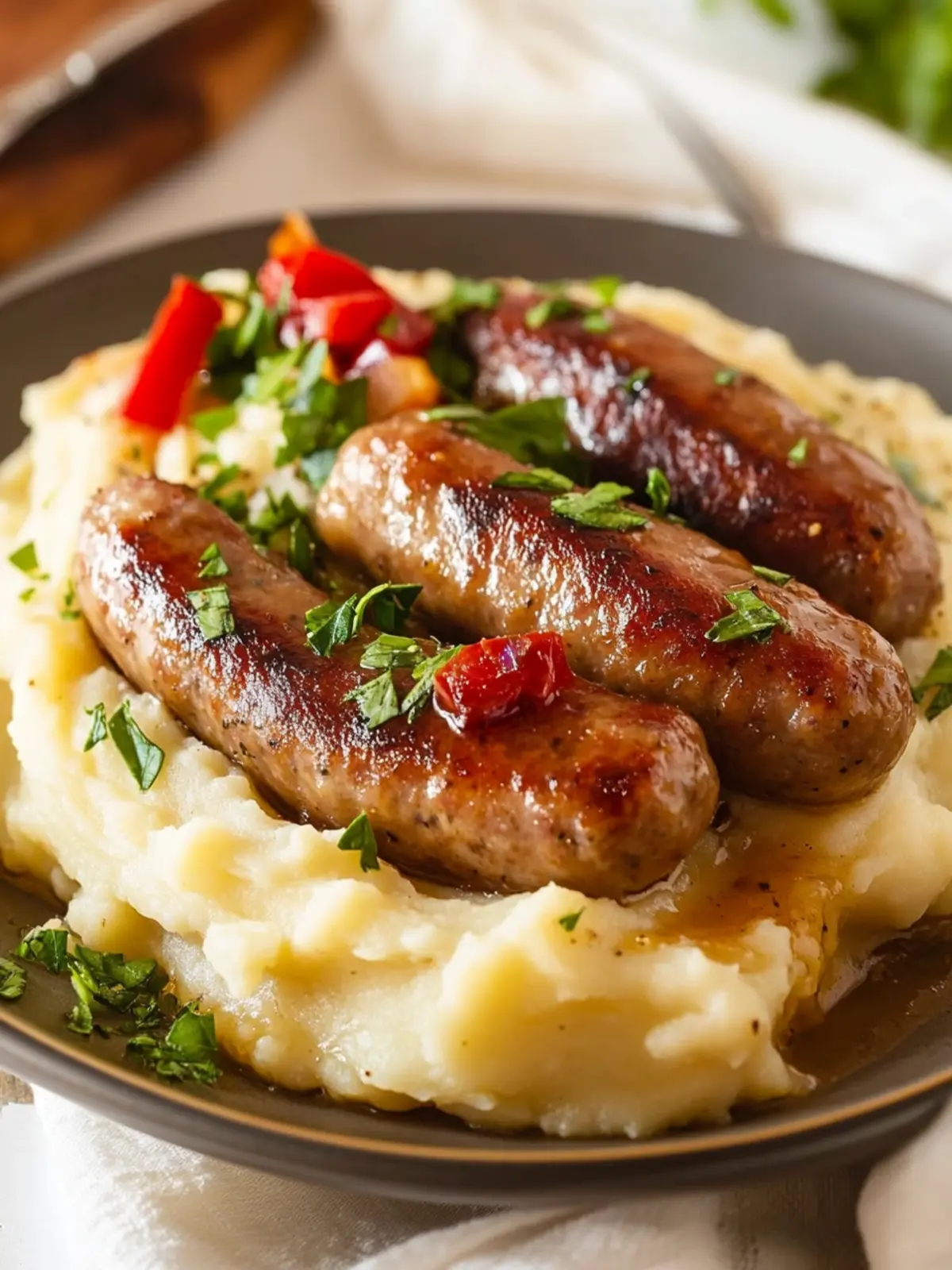 Hearty and Easy Roasted Sausage Dinner with Mashed Potatoes 5 Hearty and Easy Roasted Sausage Dinner with Creamy Mashed Potatoes