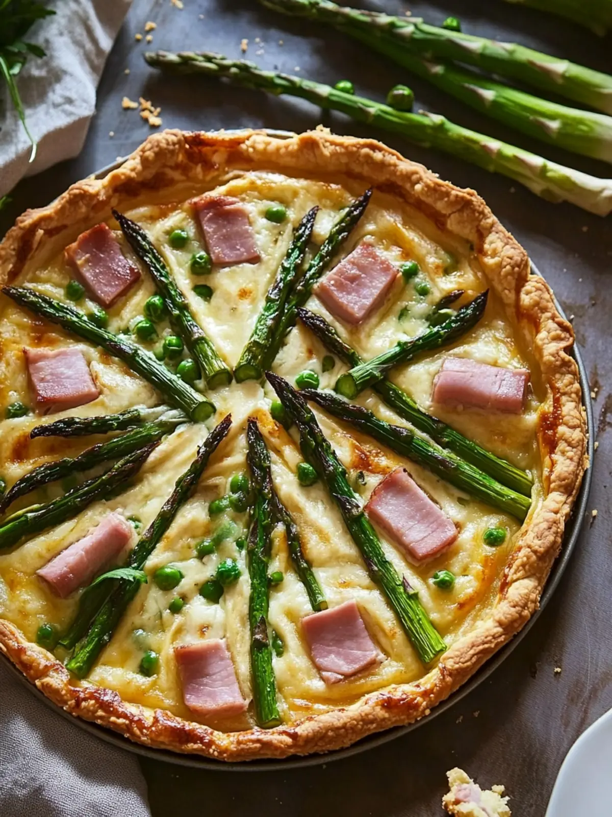 Delicious Ham, Asparagus & Gruyère Tart for Effortless Brunch 5 Recipe: Ham, Asparagus & Gruyère Tart