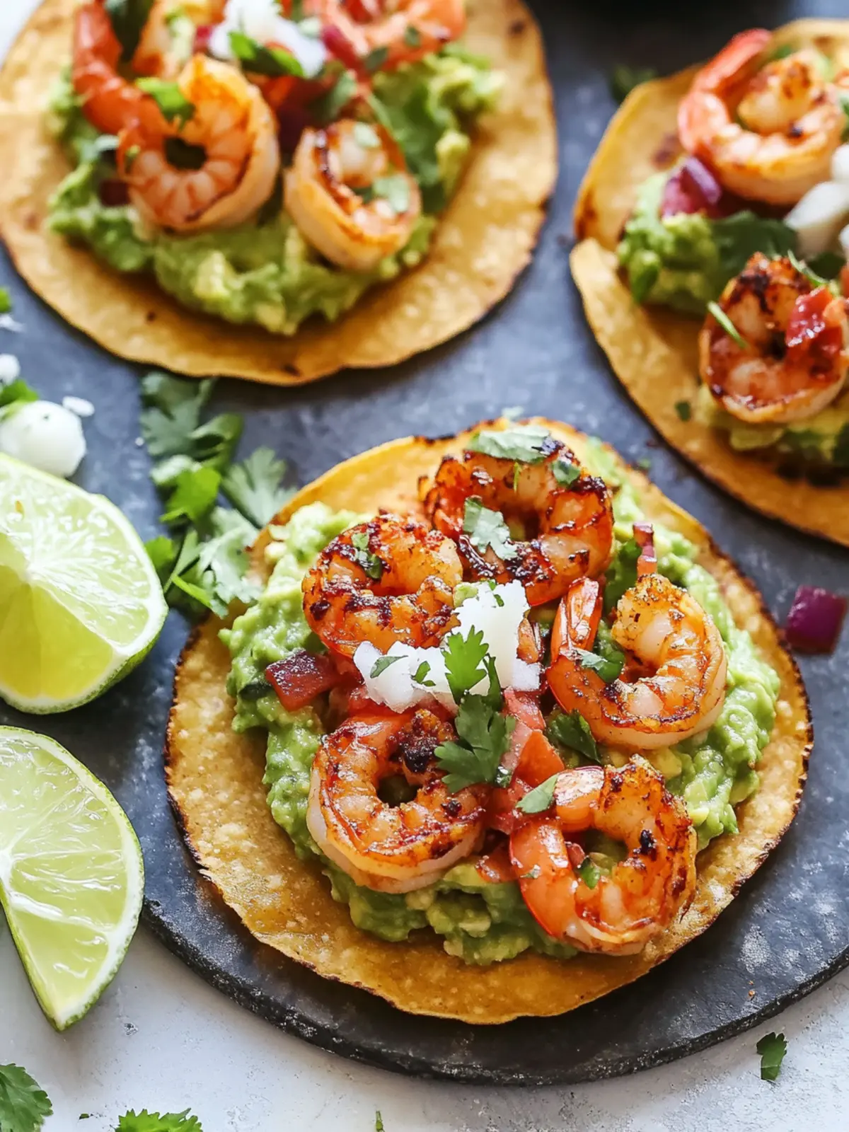Spicy Shrimp and Guacamole Tostadas for a Flavorful Summer Bite 4 Spicy Shrimp and Guacamole Tostadas