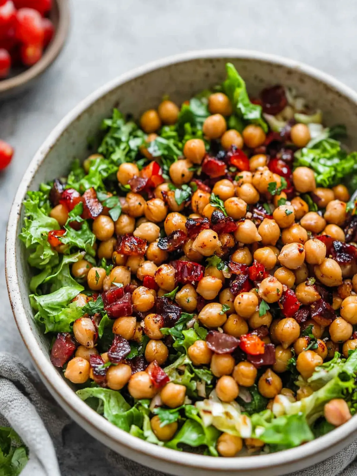 Delicious Roasted Chickpea Fall Salad with Apple Cider Vinaigrette 2 Roasted Chickpea Fall Salad
