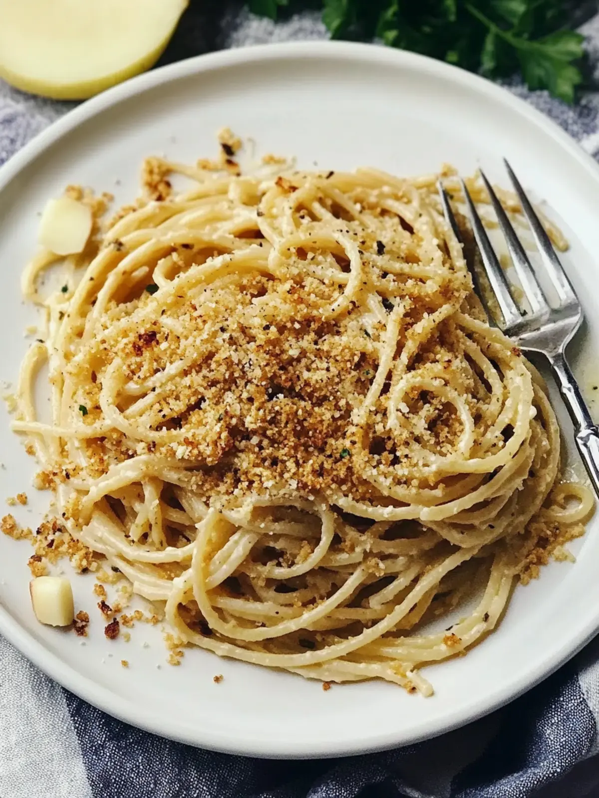 Savory Garlic and Nutritional Yeast Pangrattato Pasta Delight 5 Garlic and Nutritional Yeast Pangrattato Pasta