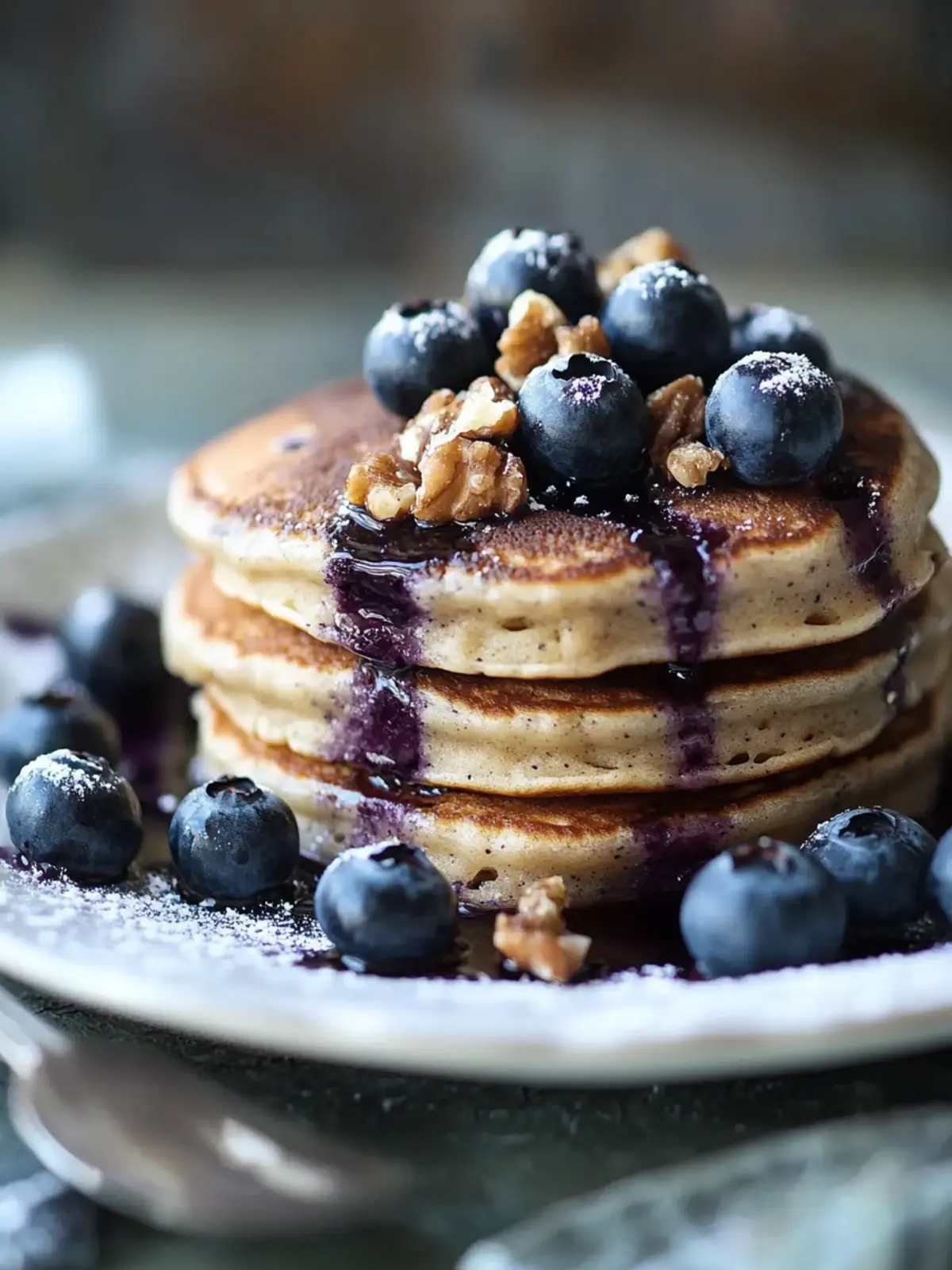 Delicious Blueberry-Walnut Pancakes for Guilt-Free Mornings 2 Blueberry-Walnut Pancakes