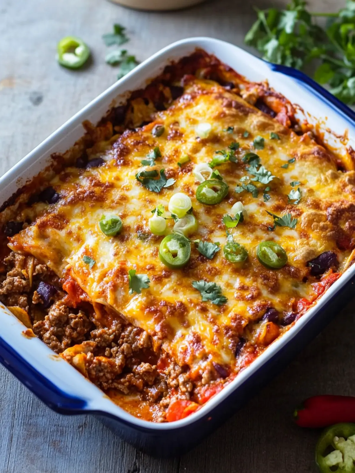 Savory Beef Enchilada Casserole Ready in 30 Minutes 4 Beef Enchilada Casserole