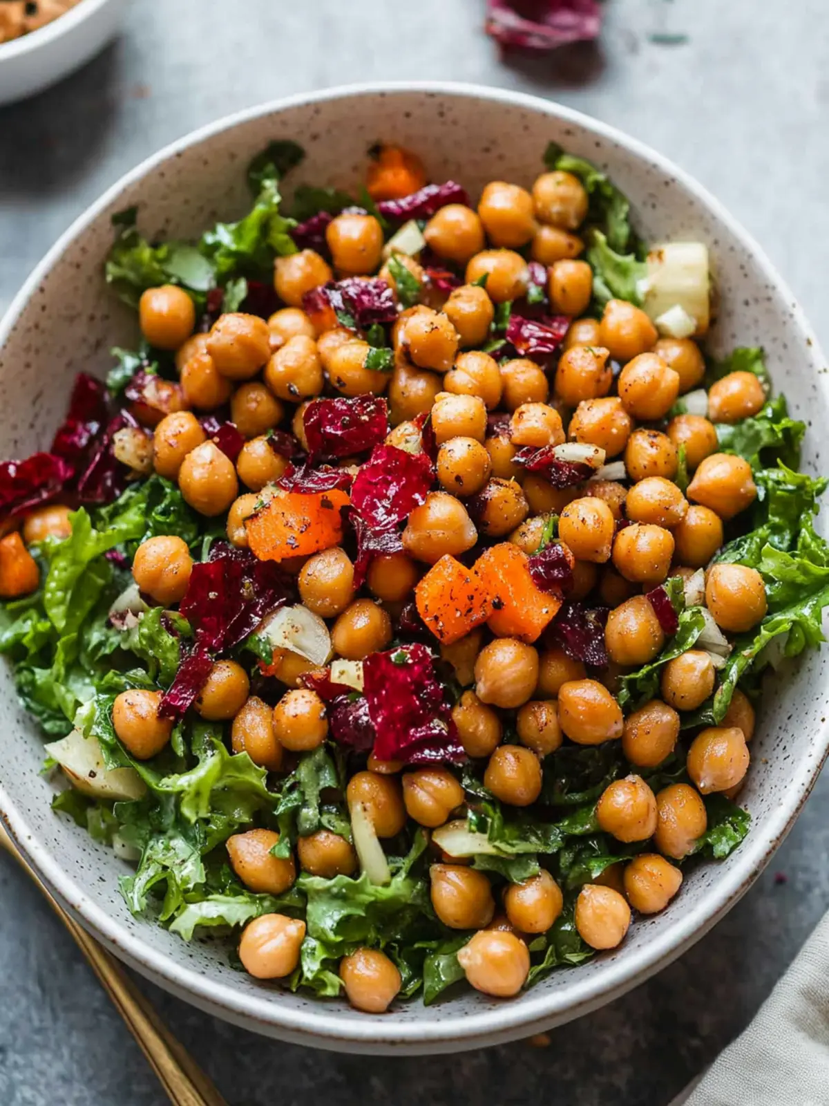 Delicious Roasted Chickpea Fall Salad with Apple Cider Vinaigrette 4 Roasted Chickpea Fall Salad