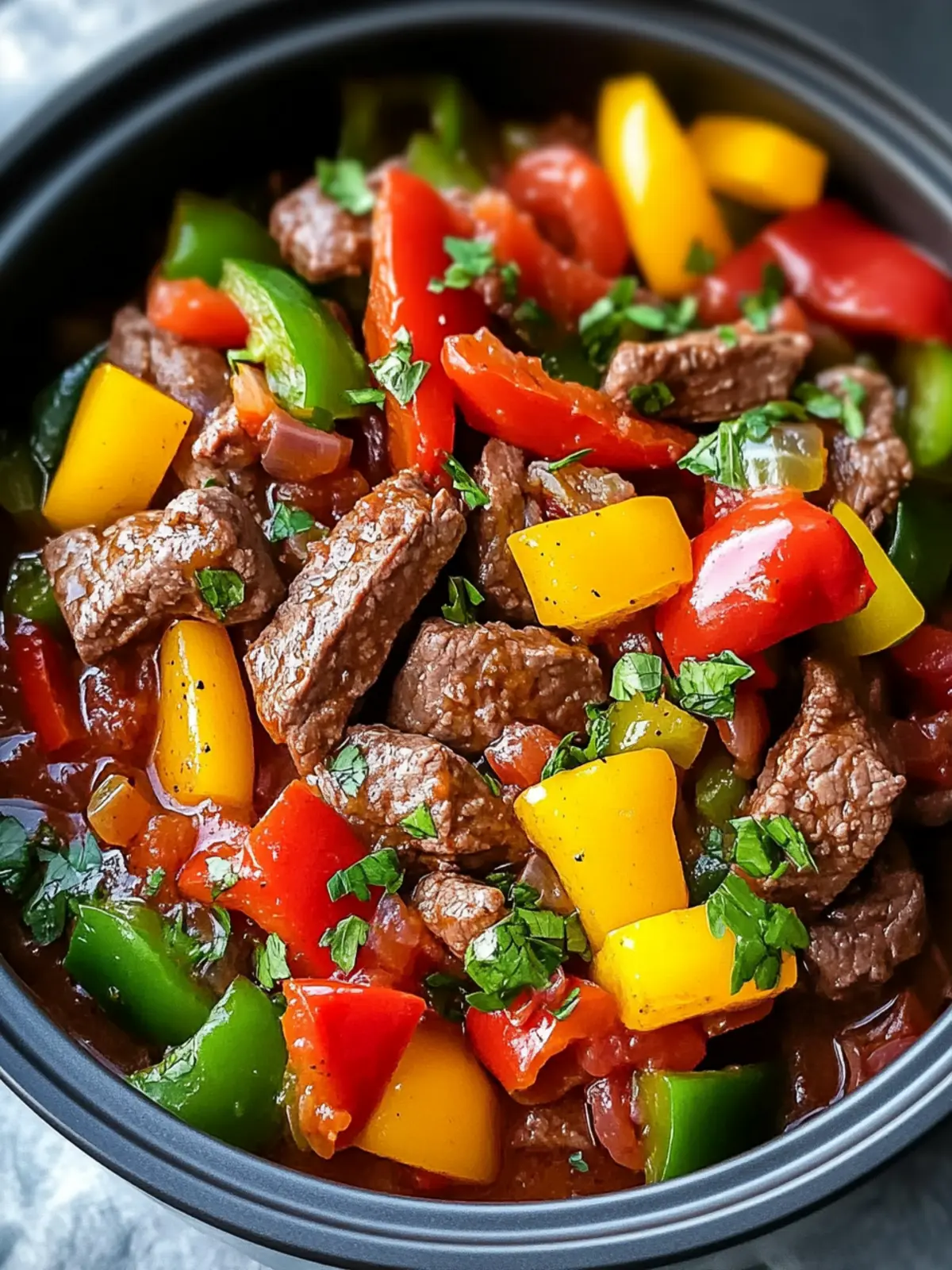 Savory Slow Cooker Pepper Steak: Easy Comfort Food Bliss 4 Savory Slow Cooker Pepper Steak: Effortless Comfort Food Delight
