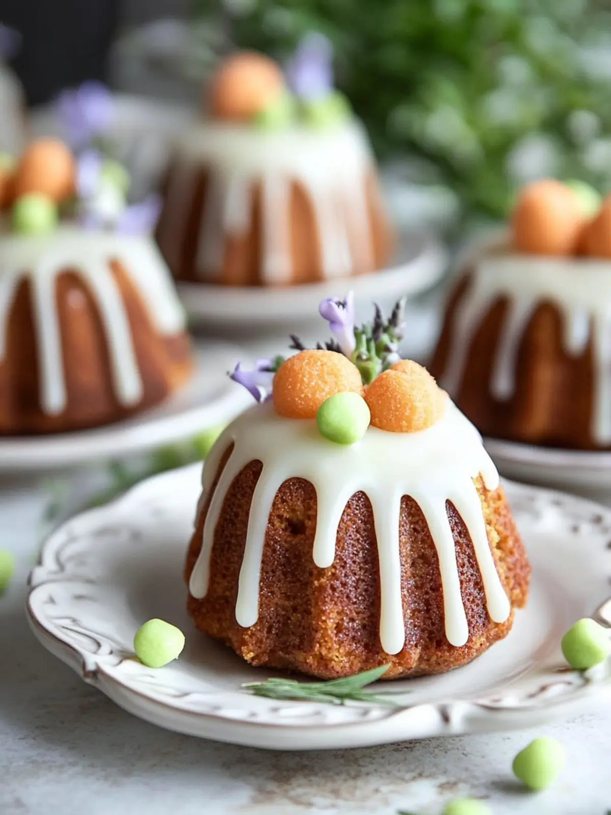 Delicious Mini Bundt Carrot Cakes for a Healthier Easter Treat 3 Mini Bundt Carrot Cakes