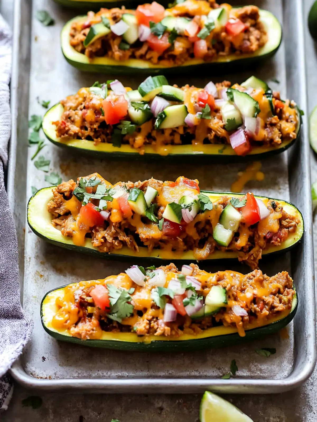 Turkey Taco Stuffed Zucchini Boats for Guilt-Free Taco Night 3 Turkey Taco Stuffed Zucchini Boats