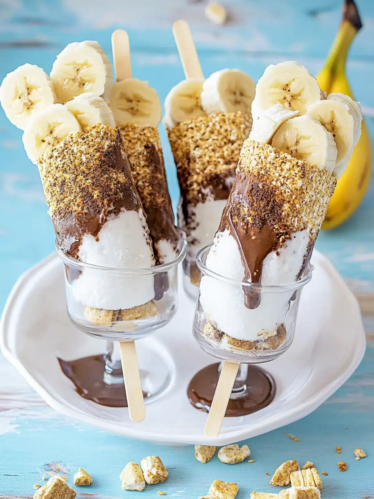 S'mores Frozen Banana Dessert: Guilt-Free Summer Delight 4 S'mores Frozen Banana Dessert