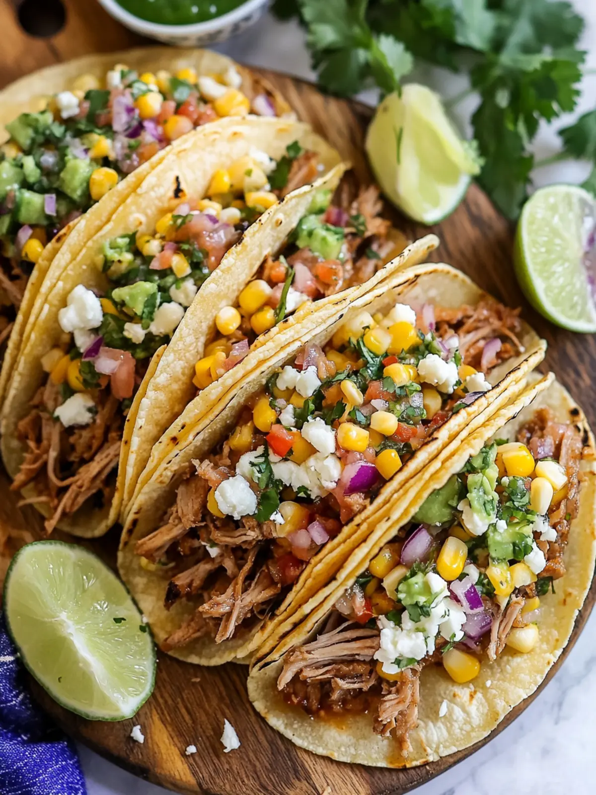 Slow Cooker Carnitas Tacos with Zesty Mexican Corn Salsa 3 Slow Cooker Carnitas Tacos with Mexican Corn Salsa
