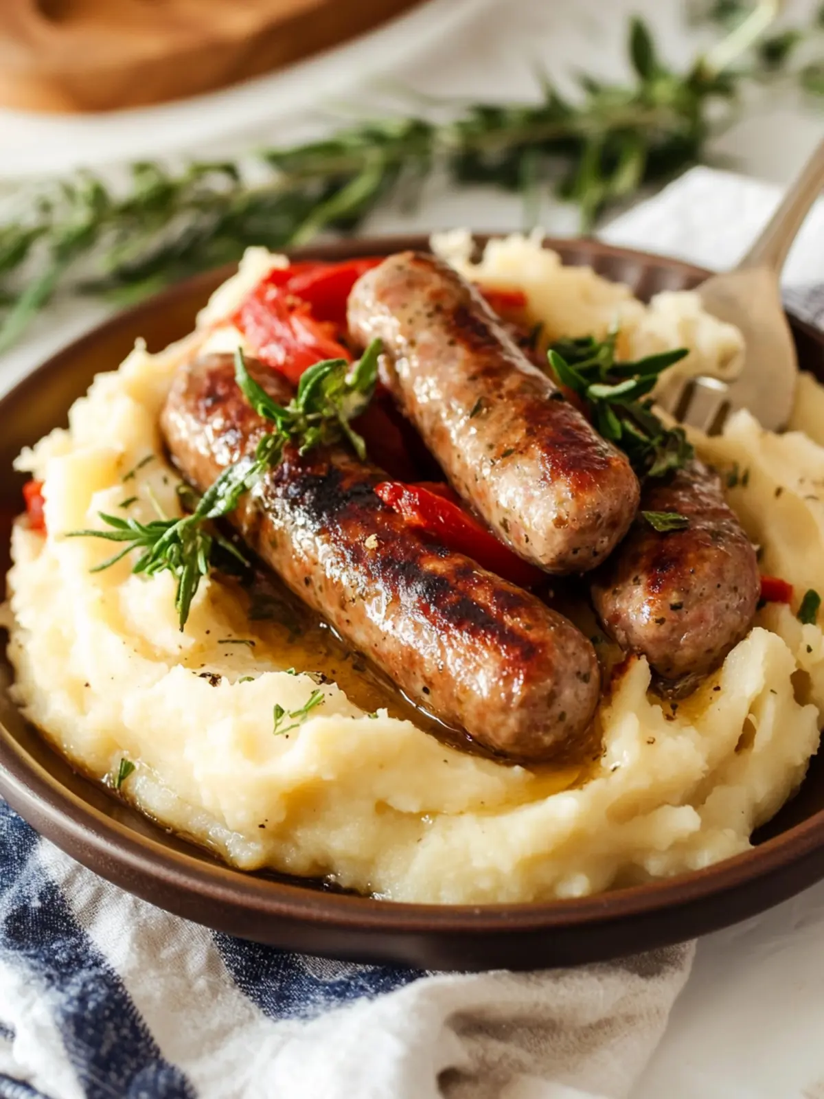 Hearty and Easy Roasted Sausage Dinner with Mashed Potatoes 3 Hearty and Easy Roasted Sausage Dinner with Creamy Mashed Potatoes
