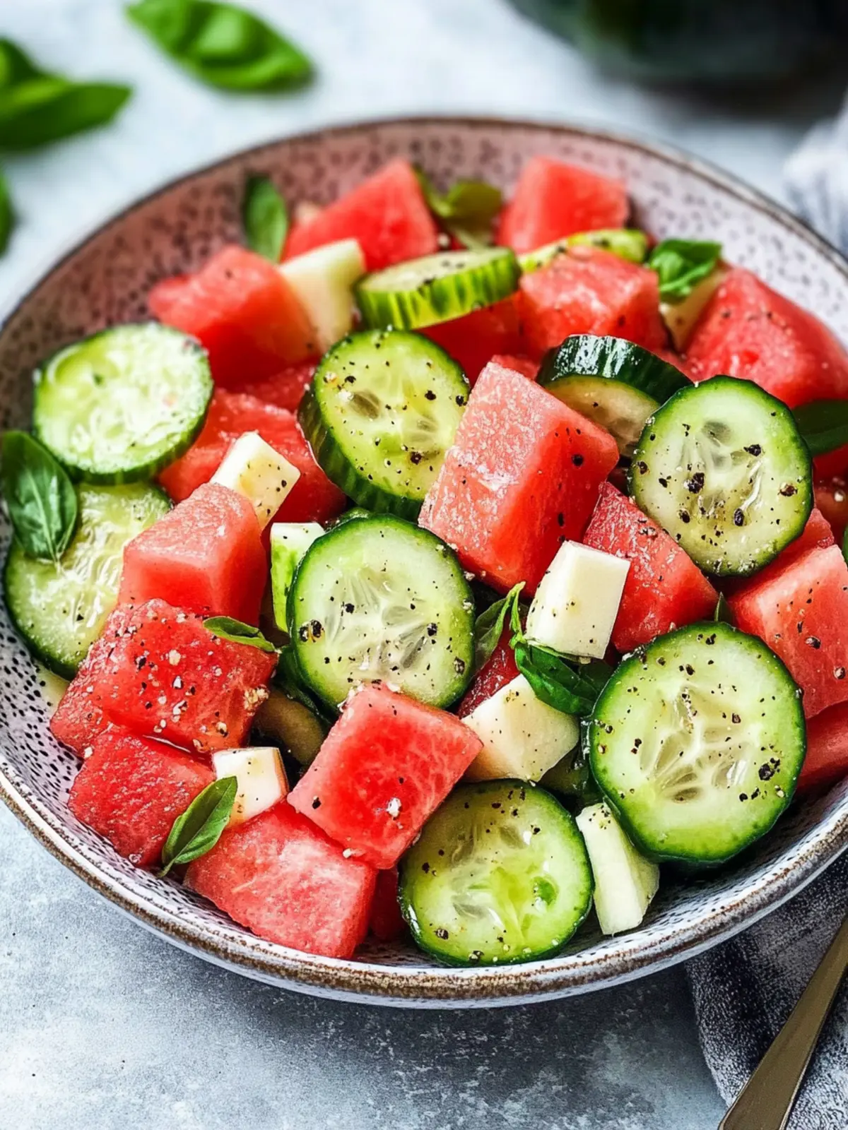 Zesty Watermelon Cucumber Salad Recipe for Refreshing Summer Bliss 3 Watermelon Cucumber Salad Recipe