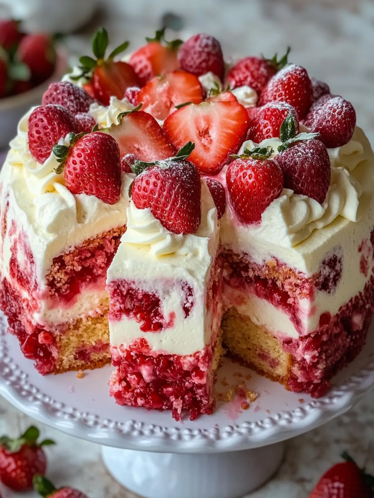 Mouthwatering Strawberry Earthquake Cake for Every Occasion 3 Strawberry Earthquake Cake