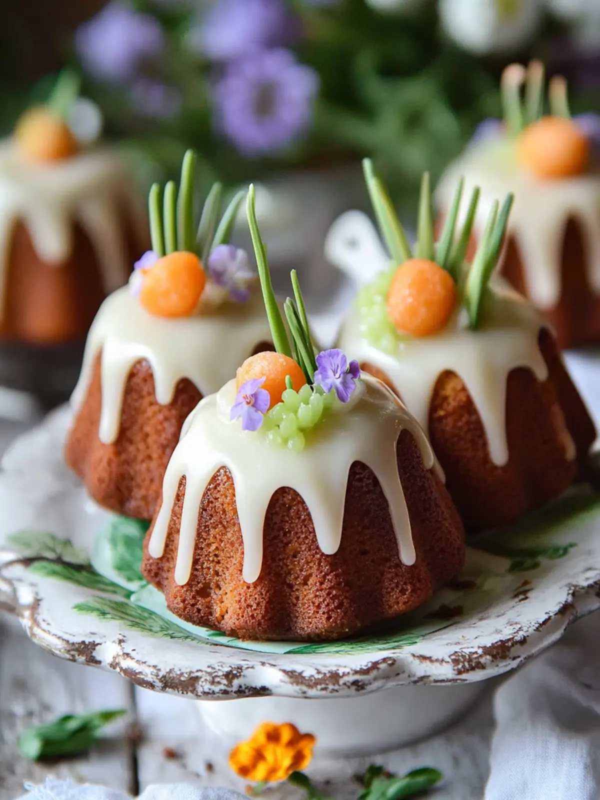 Delicious Mini Bundt Carrot Cakes for a Healthier Easter Treat 5 Mini Bundt Carrot Cakes