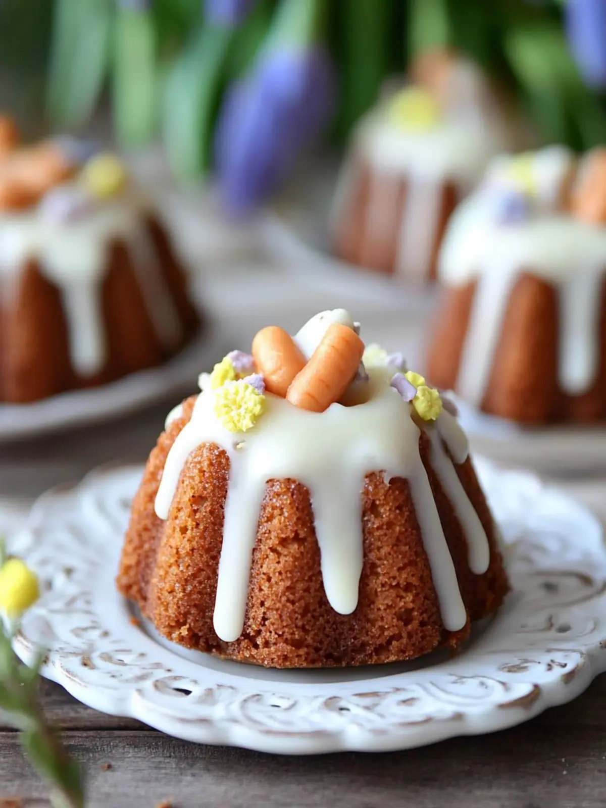 Delicious Mini Bundt Carrot Cakes for a Healthier Easter Treat 2 Mini Bundt Carrot Cakes