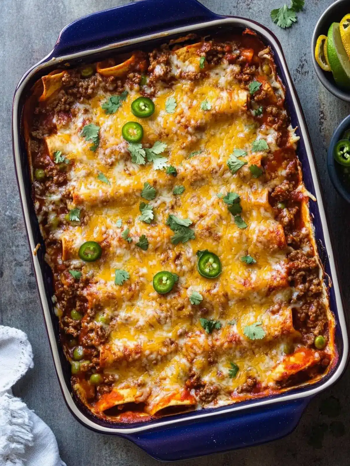 Savory Beef Enchilada Casserole Ready in 30 Minutes 3 Beef Enchilada Casserole