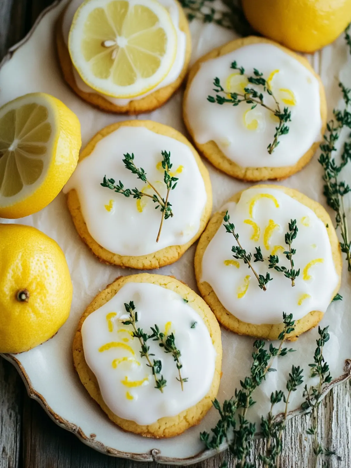Lemon Thyme Tea Cookies with Icing for a Refreshing Treat 2 Lemon Thyme Tea Cookies with Lemon Icing