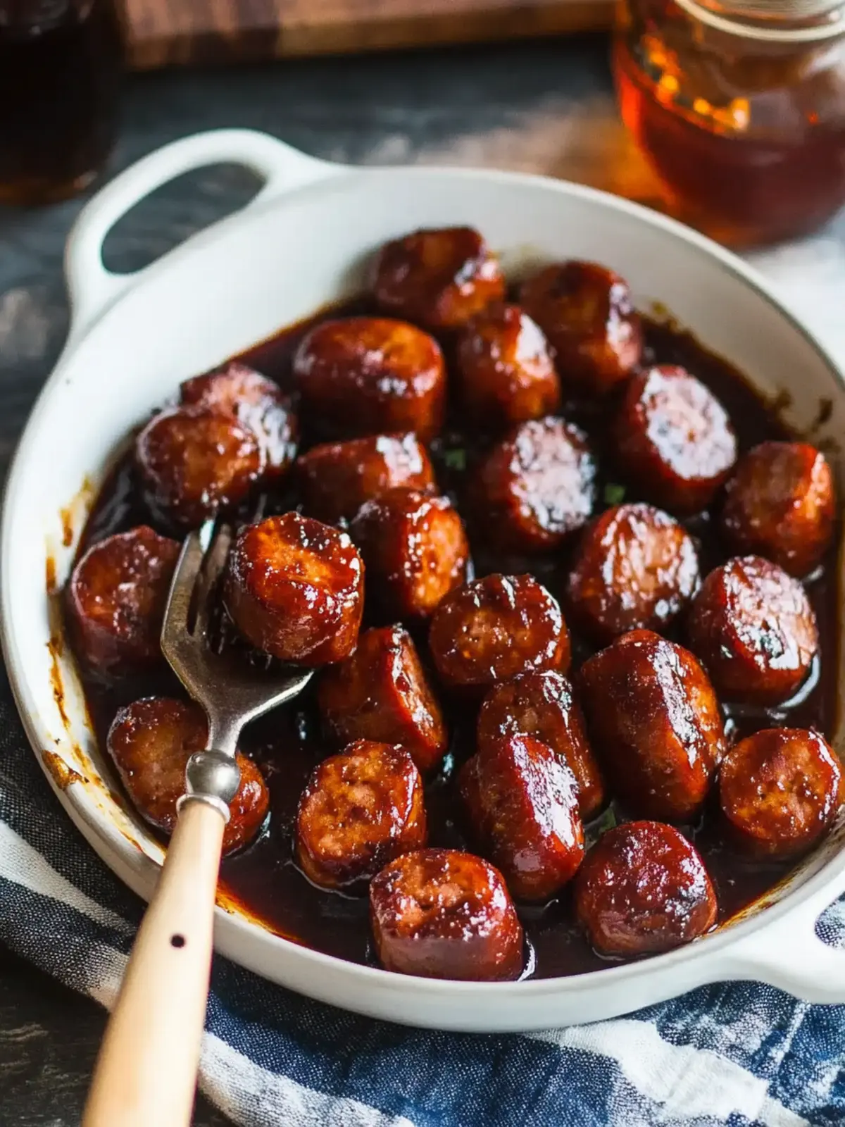 Irresistible Maple Bourbon BBQ Kielbasa Bites in 25 Minutes 4 Maple Bourbon BBQ Kielbasa Bites