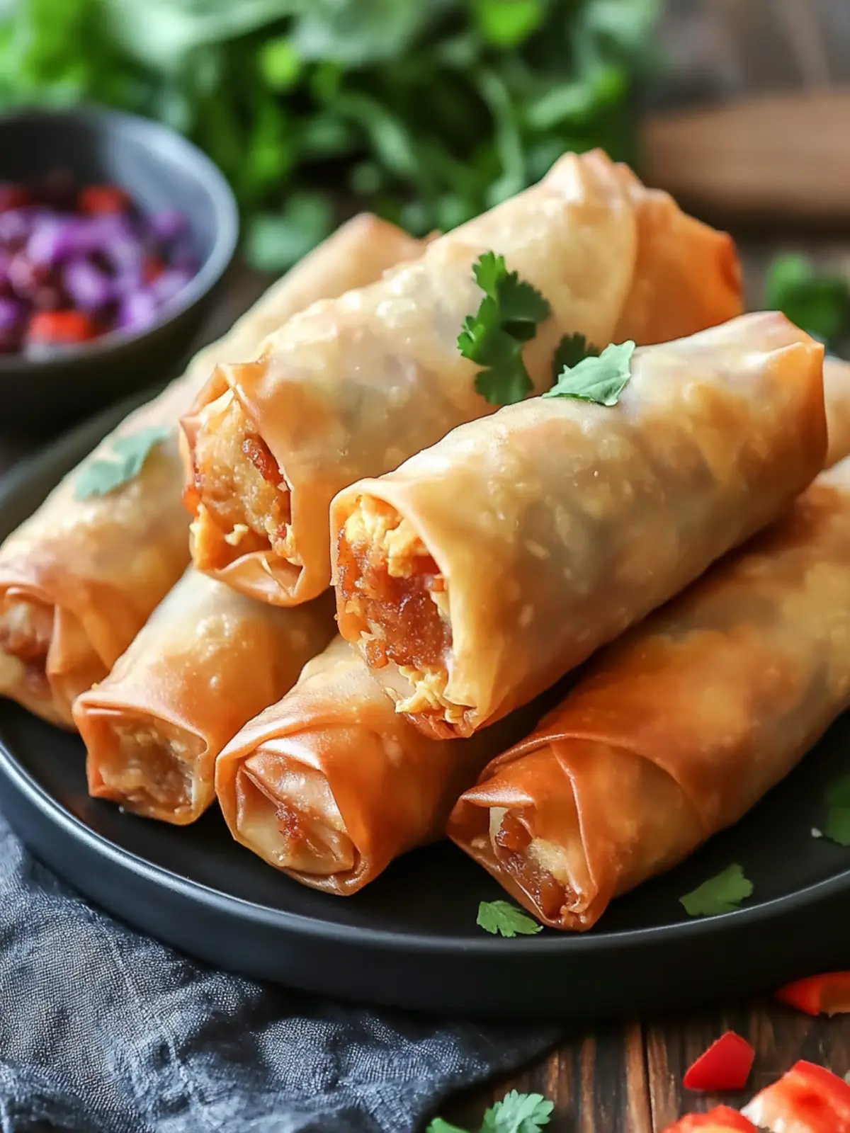 Crispy Msakhan Egg Rolls Made Easy with Rotisserie Chicken 4 Crispy Msakhan Egg Rolls Made Easy with Rotisserie Chicken