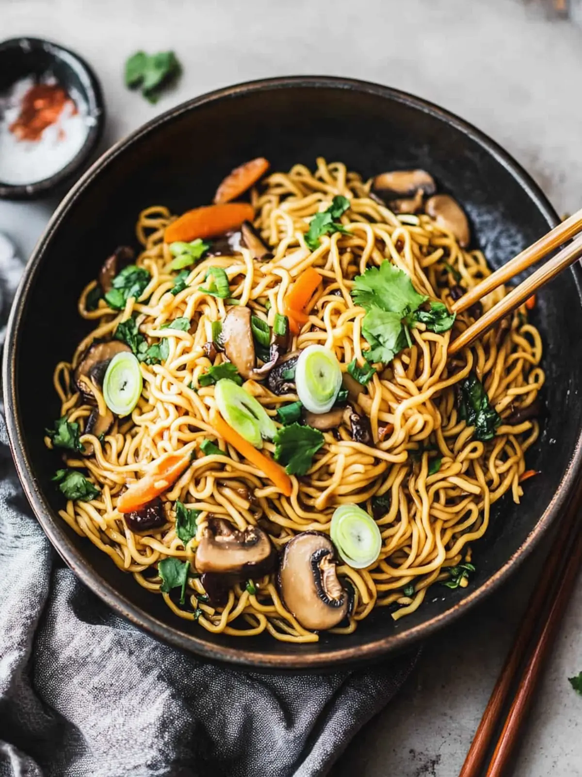 Easy Vegan Mushroom Chow Mein: Quick, Flavorful Dinner Delight 3 Easy Vegan Mushroom Chow Mein