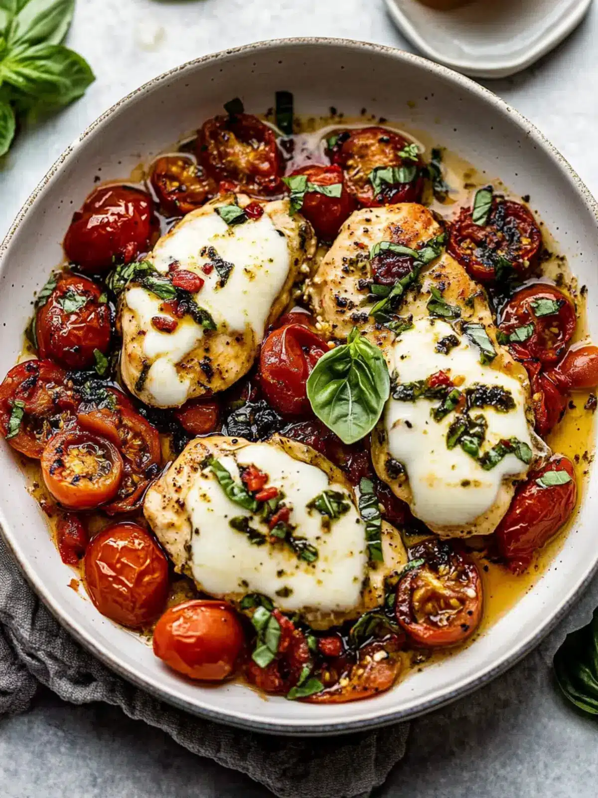 Caprese Chicken Cutlets with Blistered Tomatoes in 30 Minutes 2 Caprese Chicken Cutlets with Blistered Tomatoes