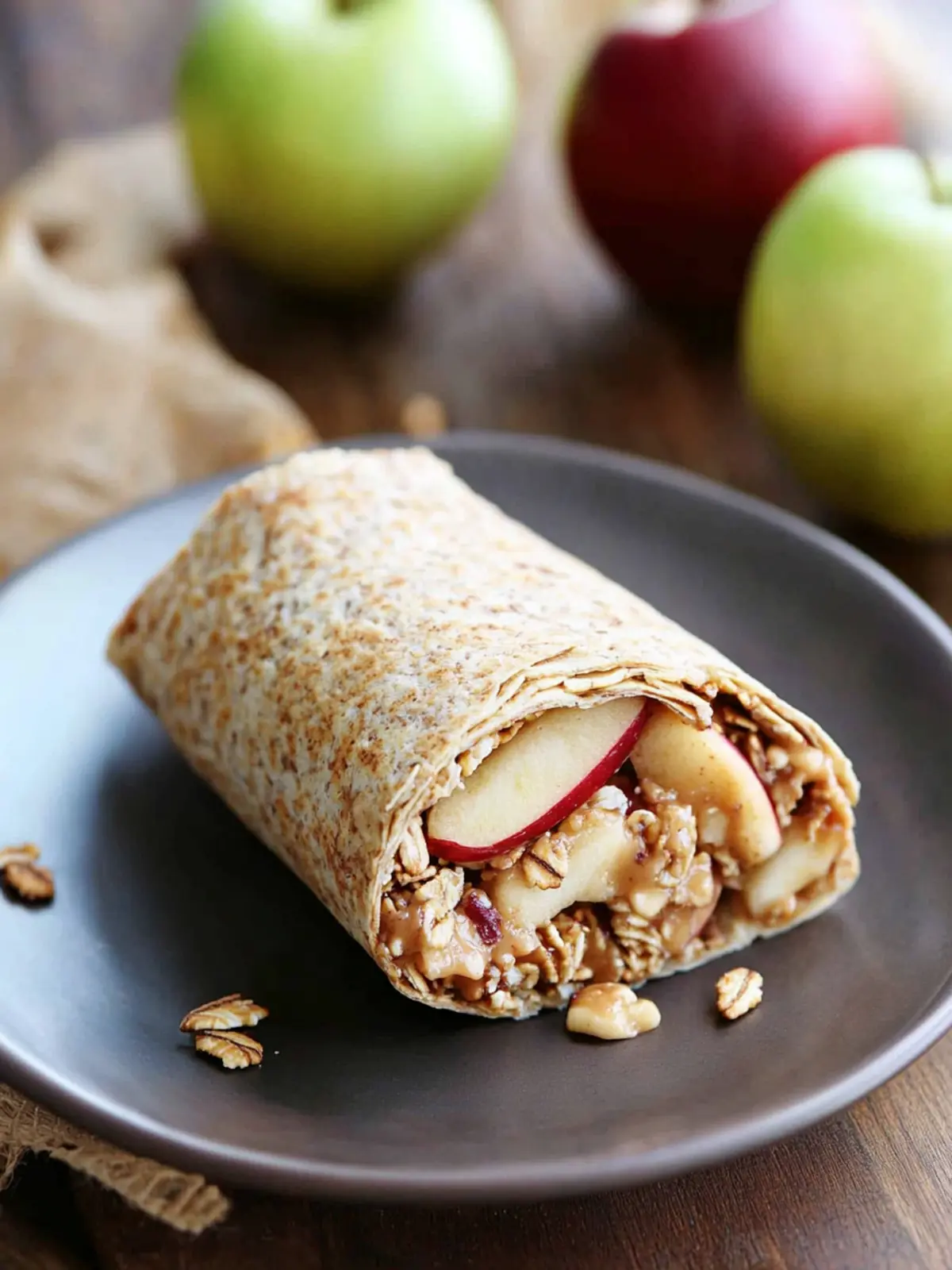 Granola Crunch Apple-Peanut Butter Sandwich Wraps You'll Love 2 Granola Crunch Apple-Peanut Butter Sandwich Wraps