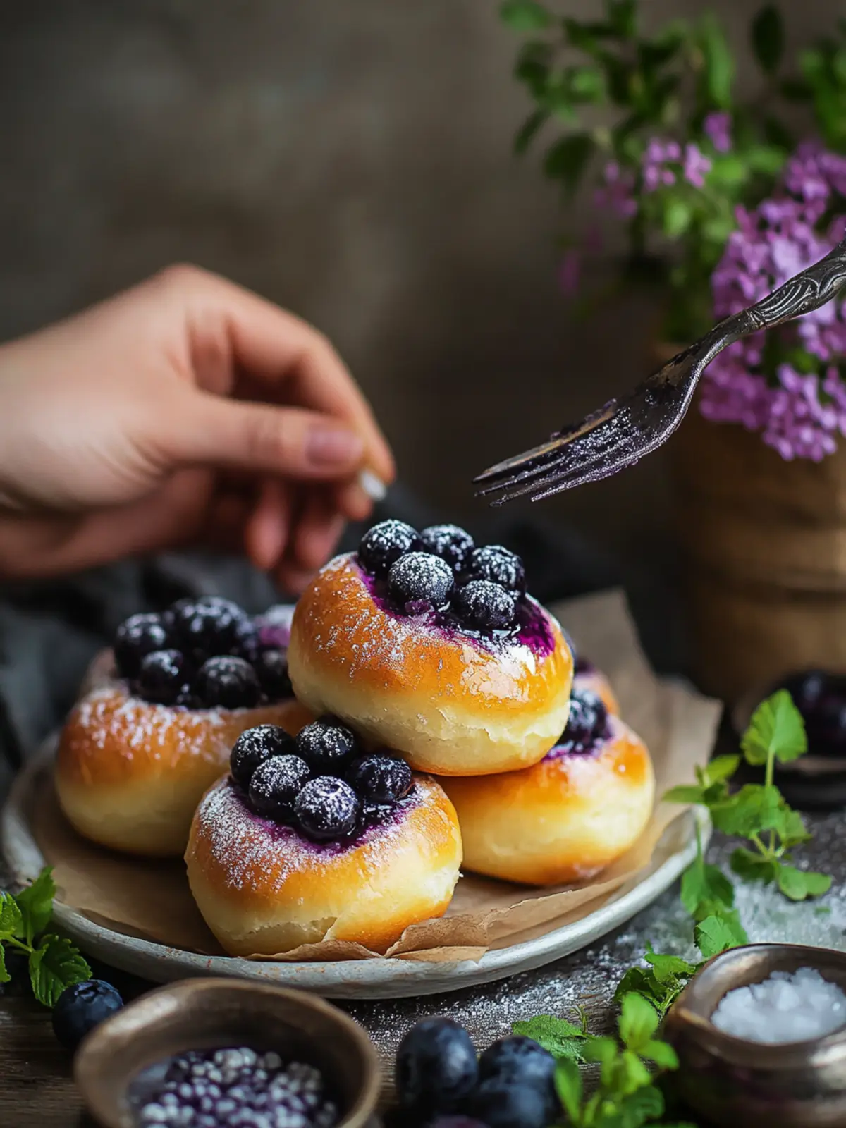 Wild Blueberry Ricotta Sweet Buns: Delight in Vatrushka Magic 2 Wild Blueberry Ricotta Sweet Buns: Slavic-Inspired Vatruschka Buns