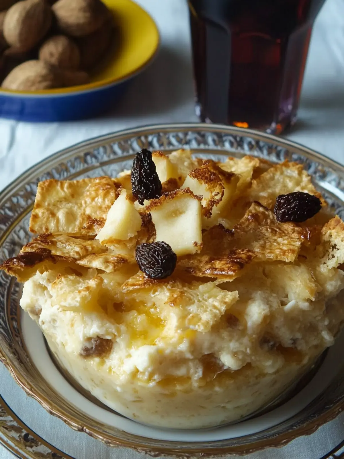 Sweet Matzoh Pudding for Passover: A Cozy Apple-Raisin Treat 2 Matzoh Pudding for Passover