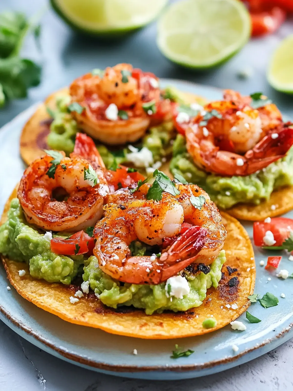 Spicy Shrimp and Guacamole Tostadas for a Flavorful Summer Bite 2 Spicy Shrimp and Guacamole Tostadas