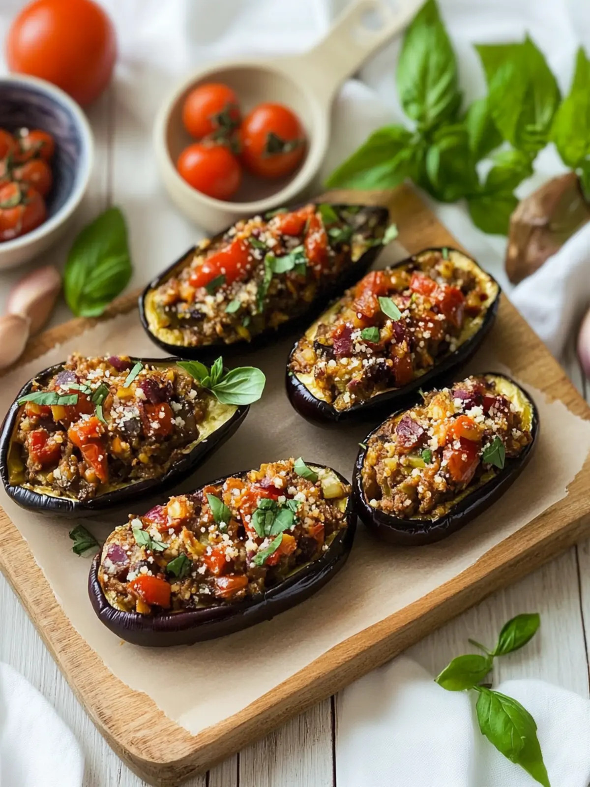 Vegan Stuffed Eggplant: Quick Mediterranean Delight for All 2 Vegan Stuffed Eggplant