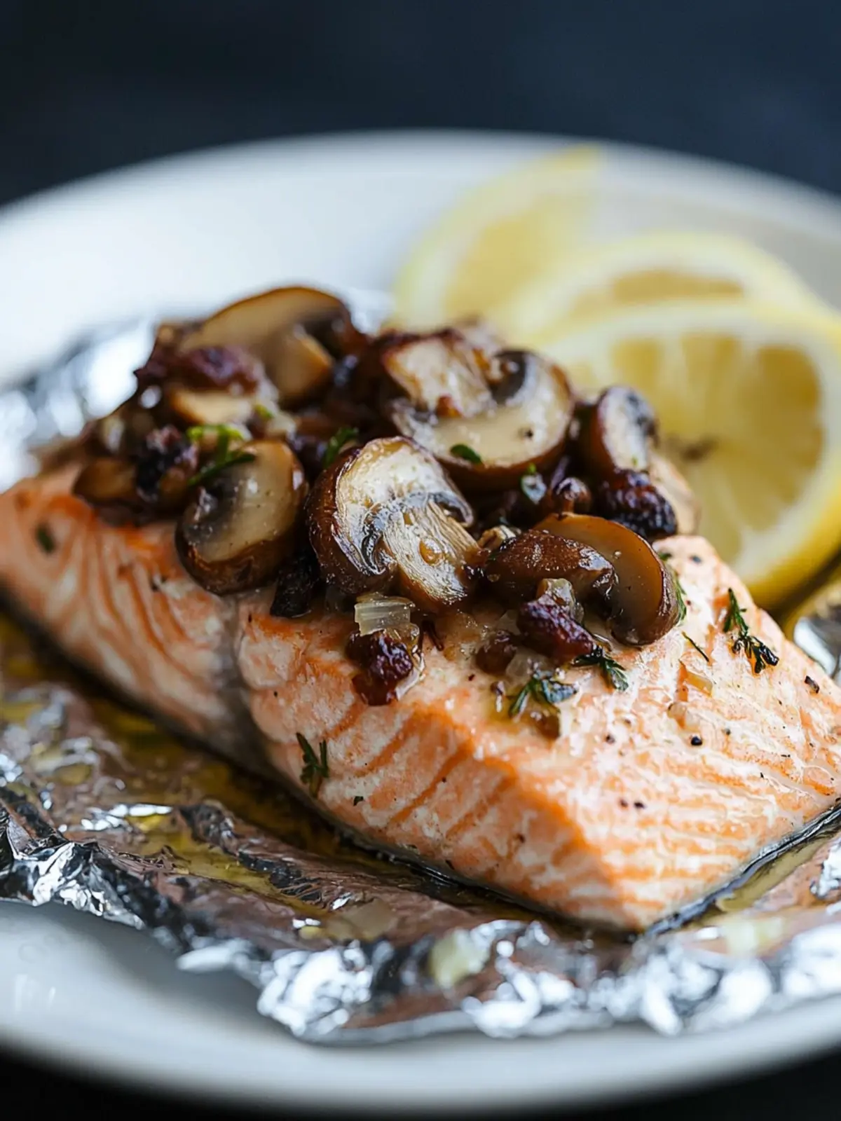 Baked-to-Perfection Salmon Foil Packet with Mushroom & Garlic 3 Baked-to-Perfection Salmon Foil Packet with Mushroom & Garlic Recipe