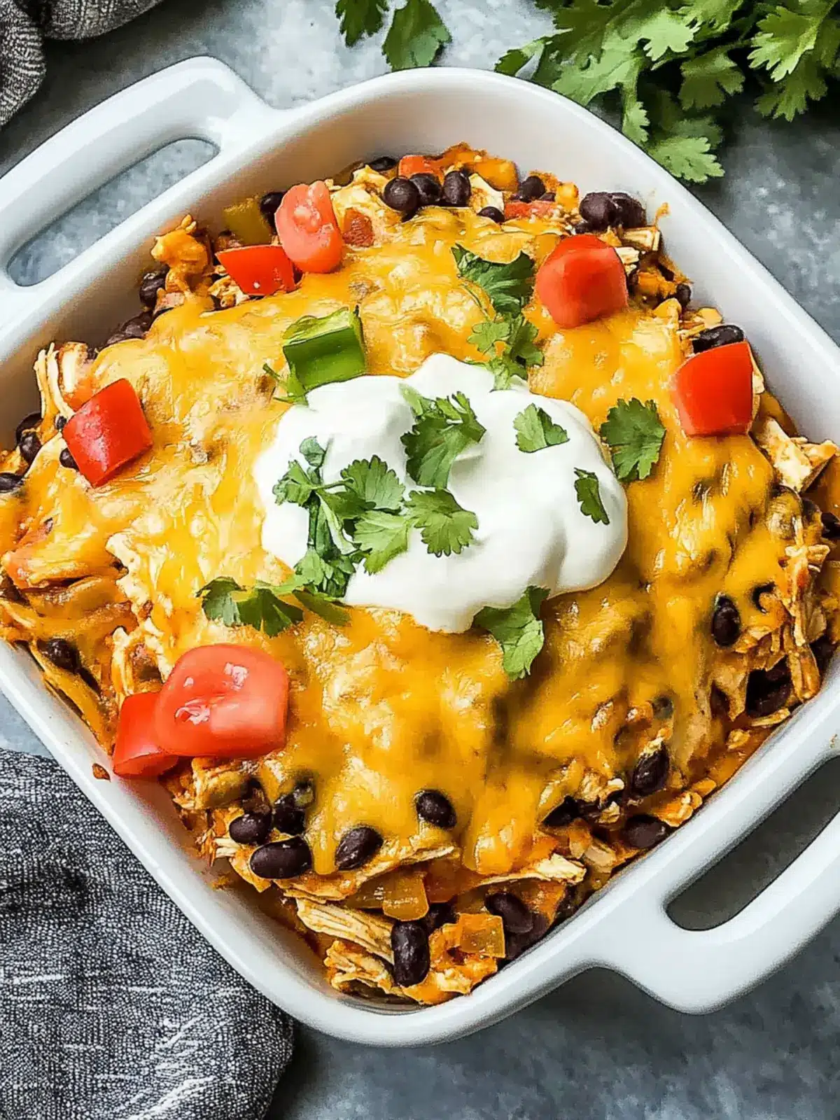 Cheesy Chicken Taco Casserole with Black Beans for Busy Nights 3 Cheesy Chicken Taco Casserole with Black Beans