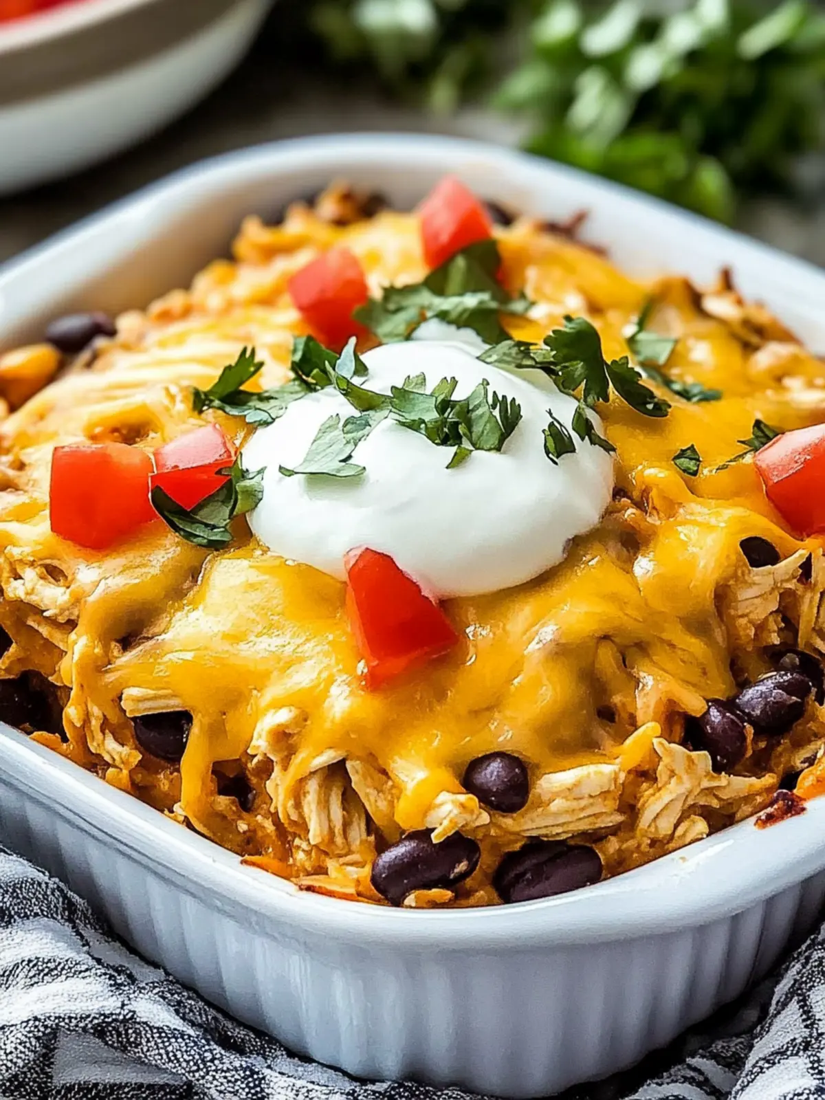 Cheesy Chicken Taco Casserole with Black Beans for Busy Nights 2 Cheesy Chicken Taco Casserole with Black Beans