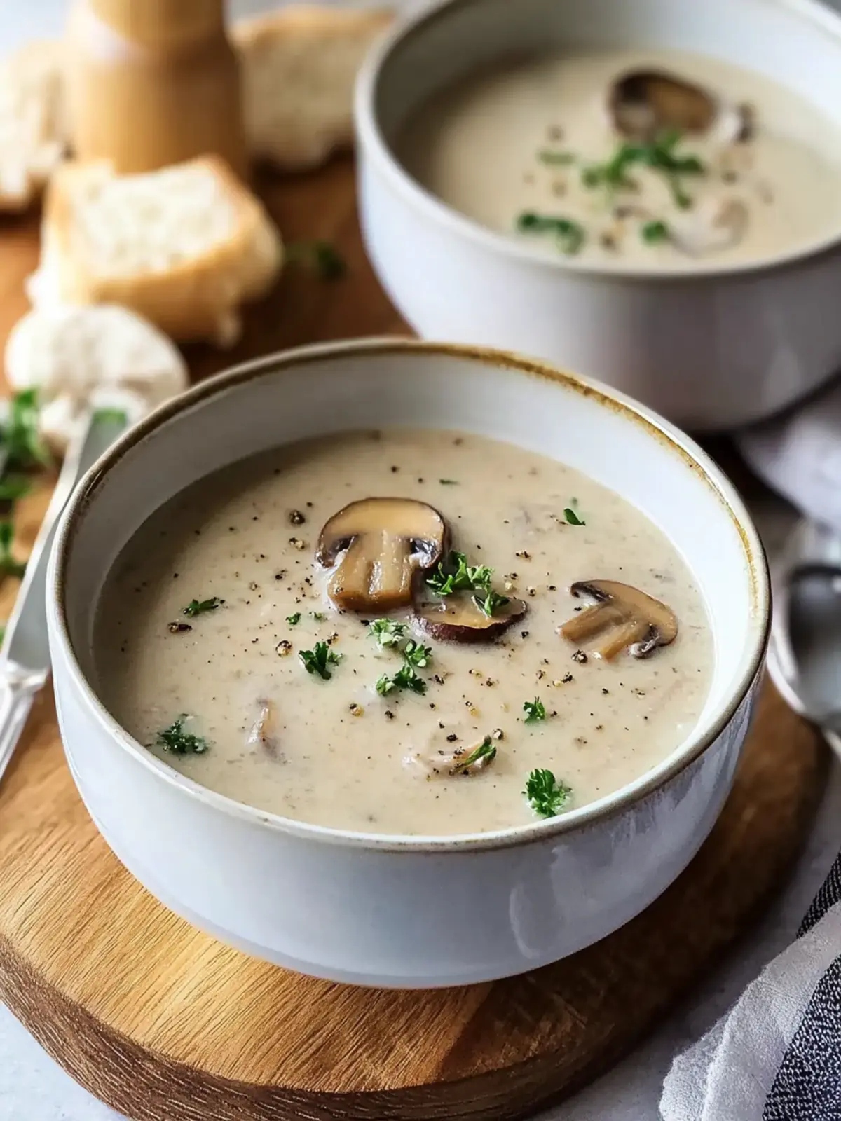 Classic Cream of Mushroom Soup That's Comfort in a Bowl 2 Classic Cream of Mushroom Soup