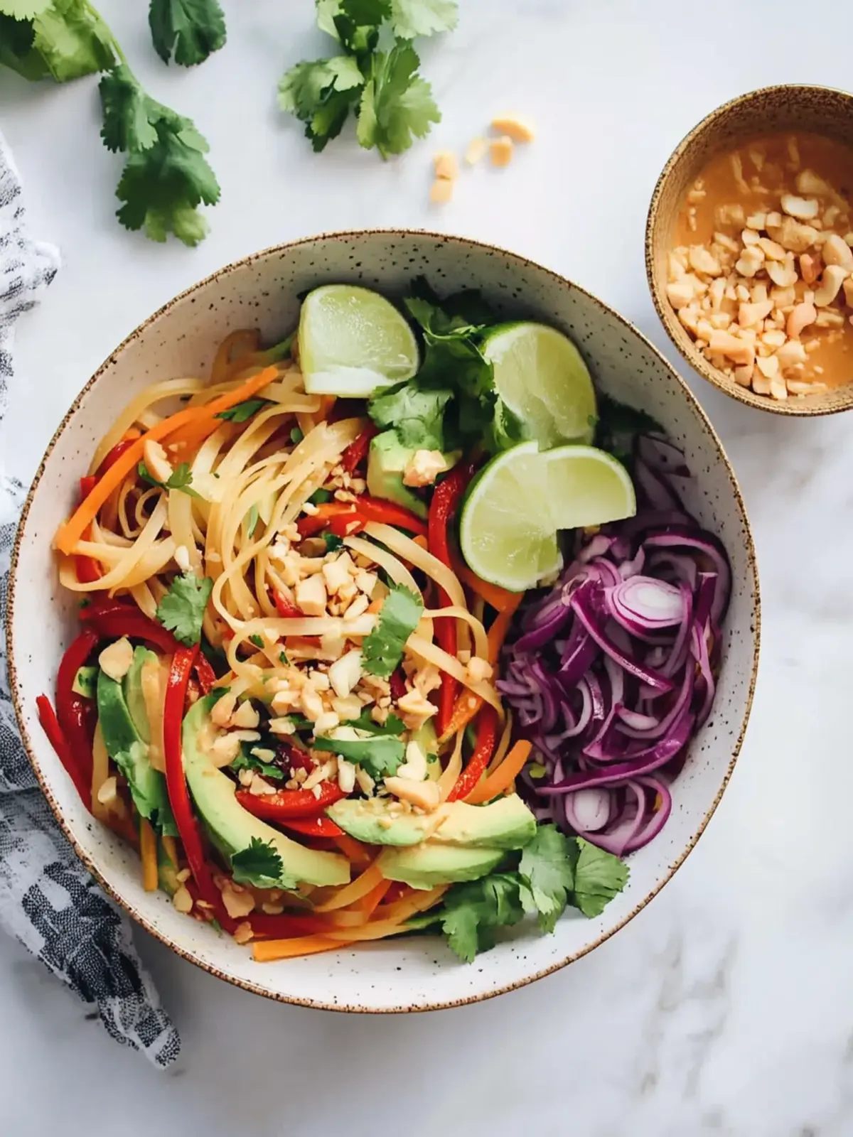 Colorful Raw Vegan Pad Thai Salad to Brighten Your Day 3 Colorful Raw Vegan Pad Thai Salad