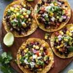 Savor Crispy Black Bean Tostadas with Mexican Corn Salsa 3 Black Bean Tostadas with Mexican Corn Salsa