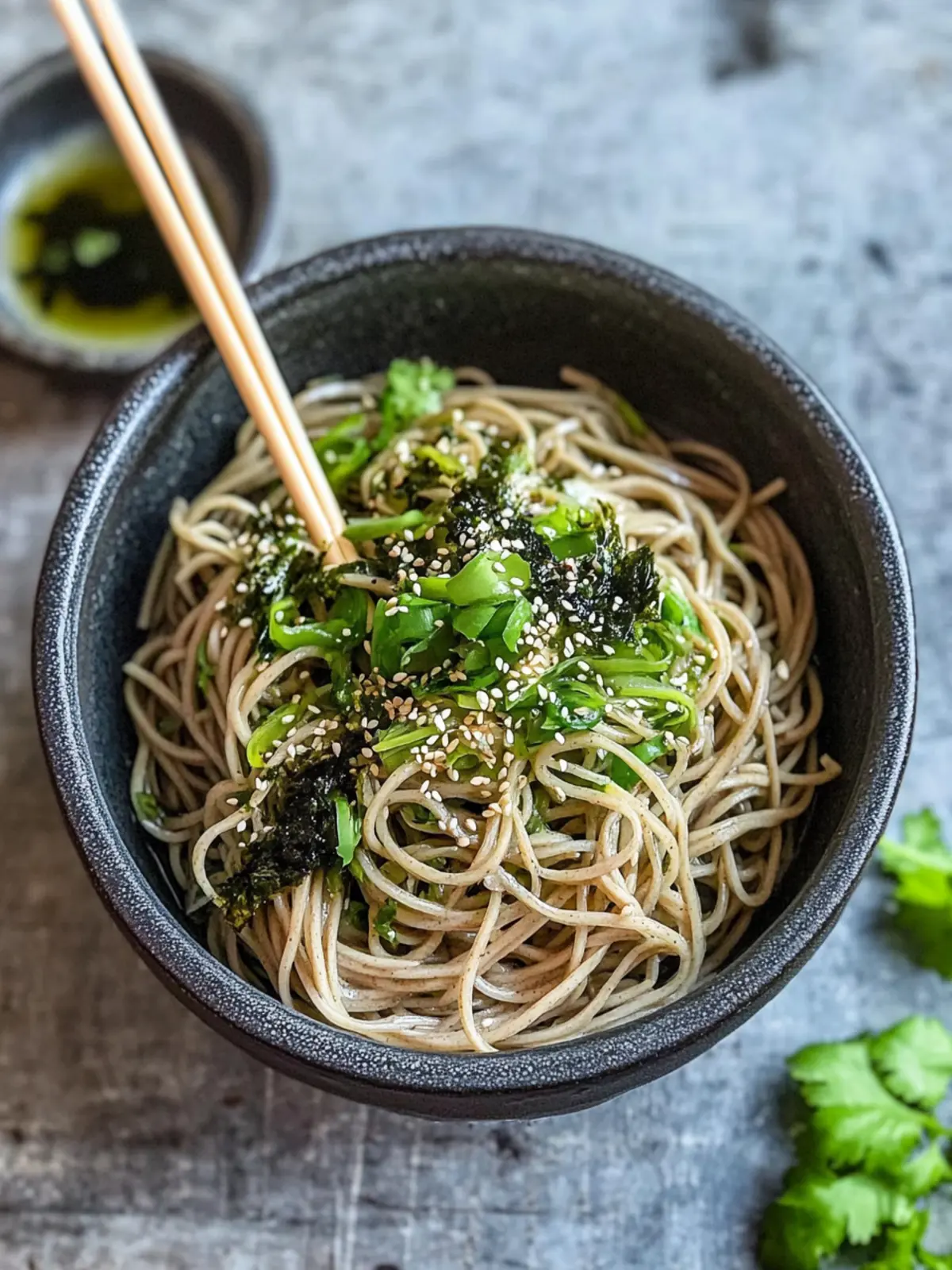 Soba Noodles with Seaweed: A Refreshing Healthy Salad 2 Soba Noodles with Seaweed