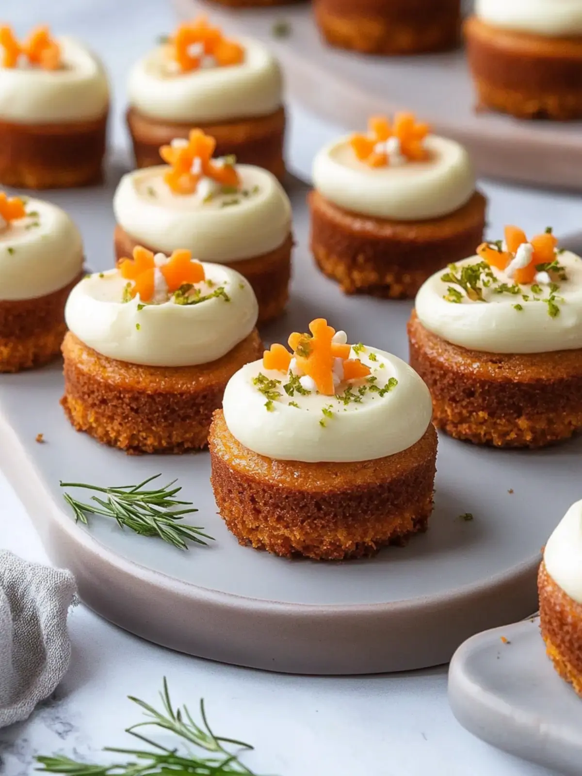 Mini Carrot Cakes with Creamy Frosting for Sweet Moments 3 Mini Carrot Cakes