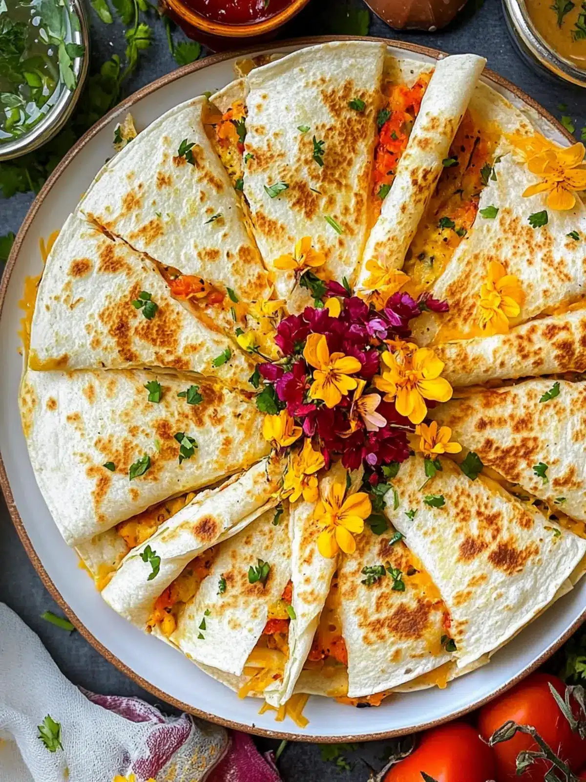 Blooming Quesadilla Ring: Fun, Flavorful Party Pleaser 3 Blooming Quesadilla Ring