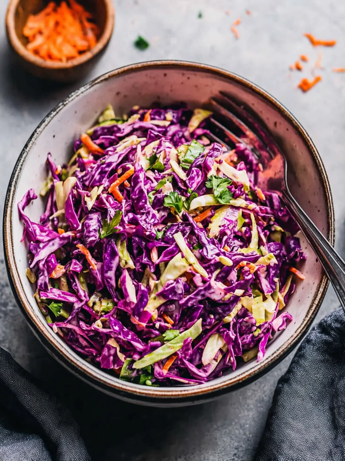 Crunchy Red Cabbage Coleslaw with No Mayo - Quick & Easy Delight 3 Red Cabbage Coleslaw with No Mayo (Quick + Easy)