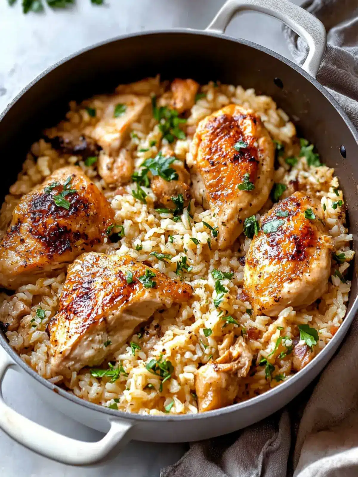 One-Pot Garlic Parmesan Chicken and Rice in Just 40 Minutes 5 Garlic Parmesan Chicken and Rice (One Pot, 40 Minutes)
