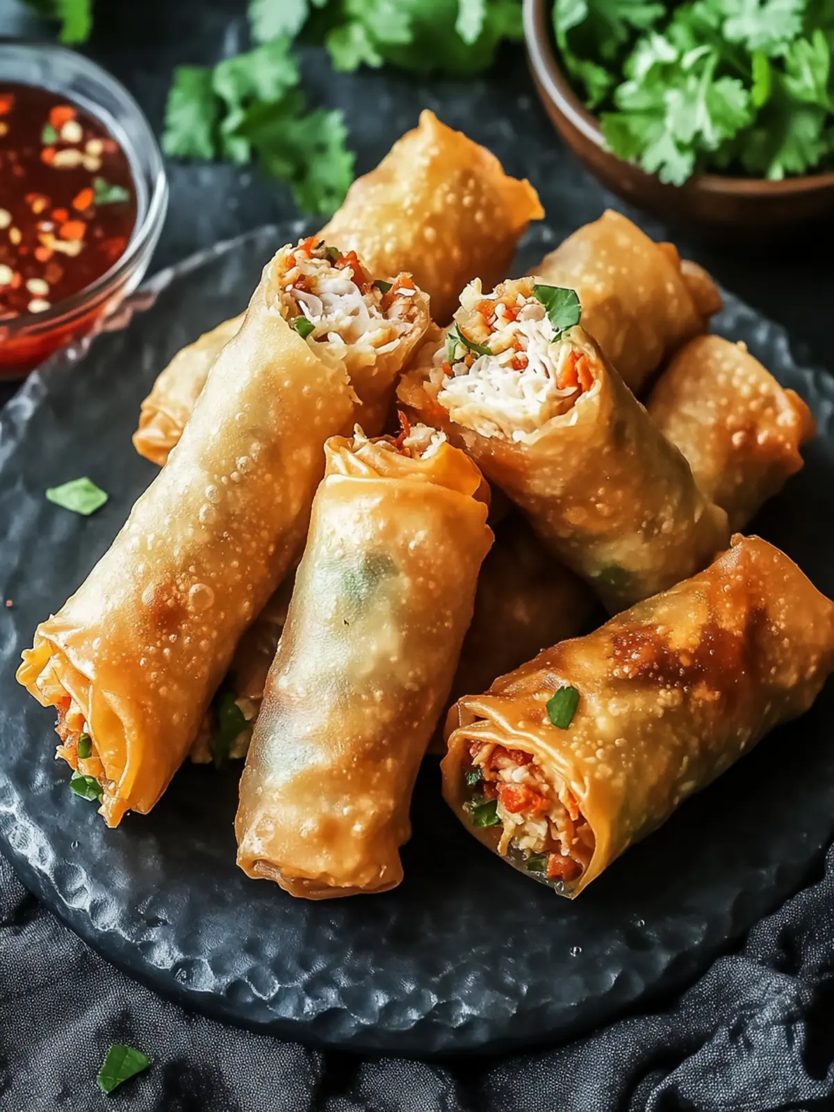 Crispy Msakhan Egg Rolls Made Easy with Rotisserie Chicken 2 Crispy Msakhan Egg Rolls Made Easy with Rotisserie Chicken