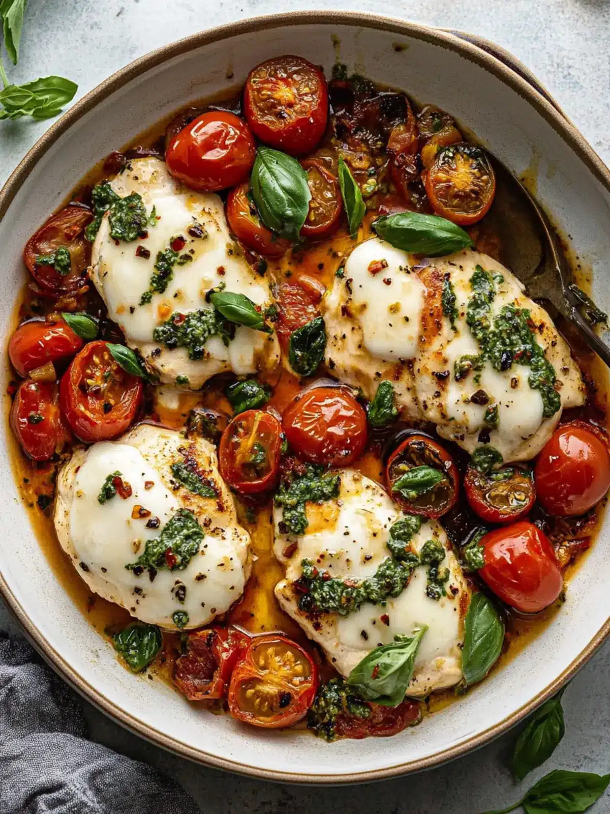 Caprese Chicken Cutlets with Blistered Tomatoes in 30 Minutes 5 Caprese Chicken Cutlets with Blistered Tomatoes