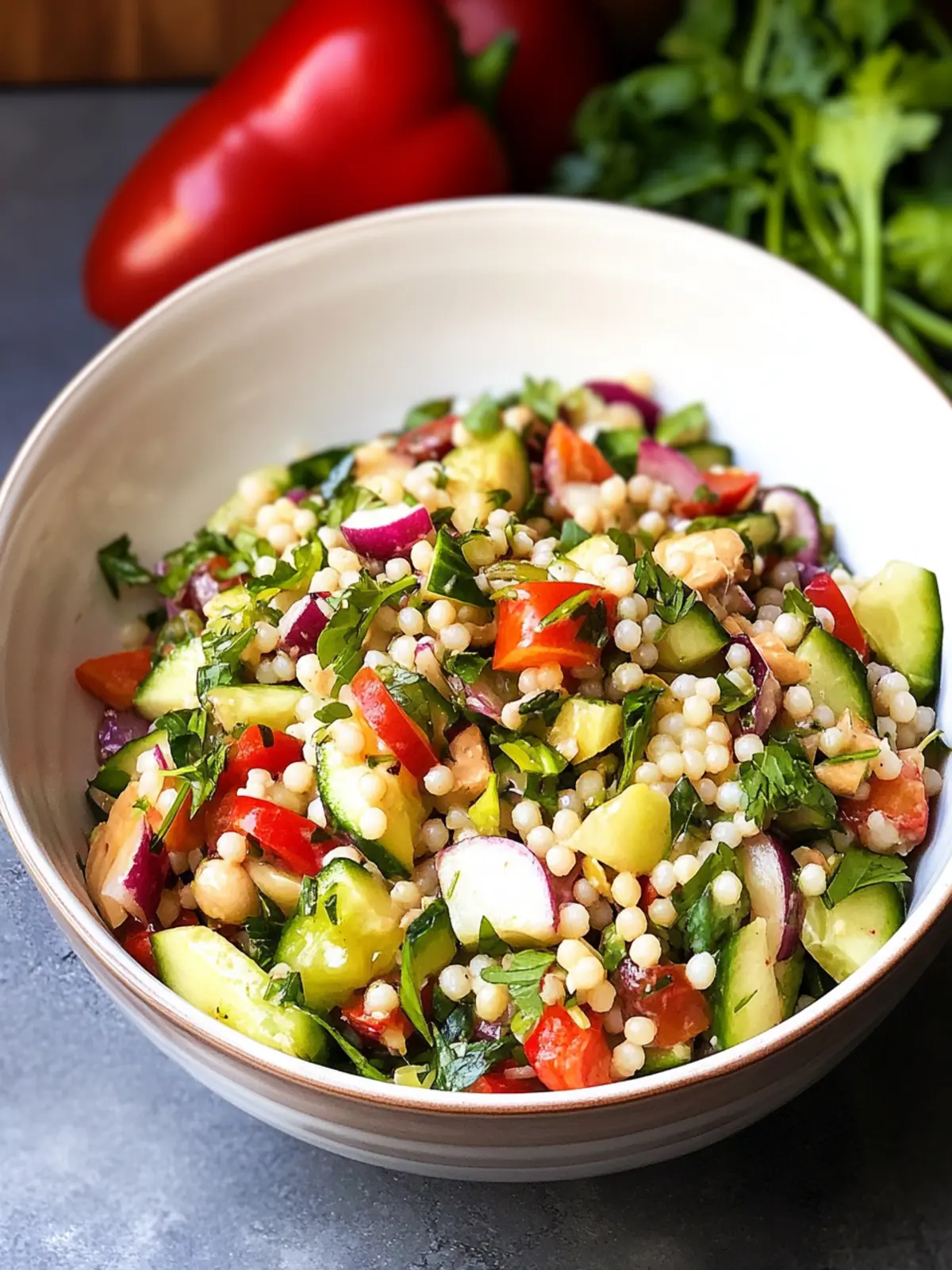 Vegan Pearl Couscous Salad Packed with Fresh Veggies Delight 3 Vegan Pearl Couscous Salad {Packed with Fresh Veggies}